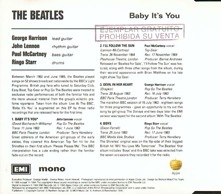 Baby It's You (Sampler)