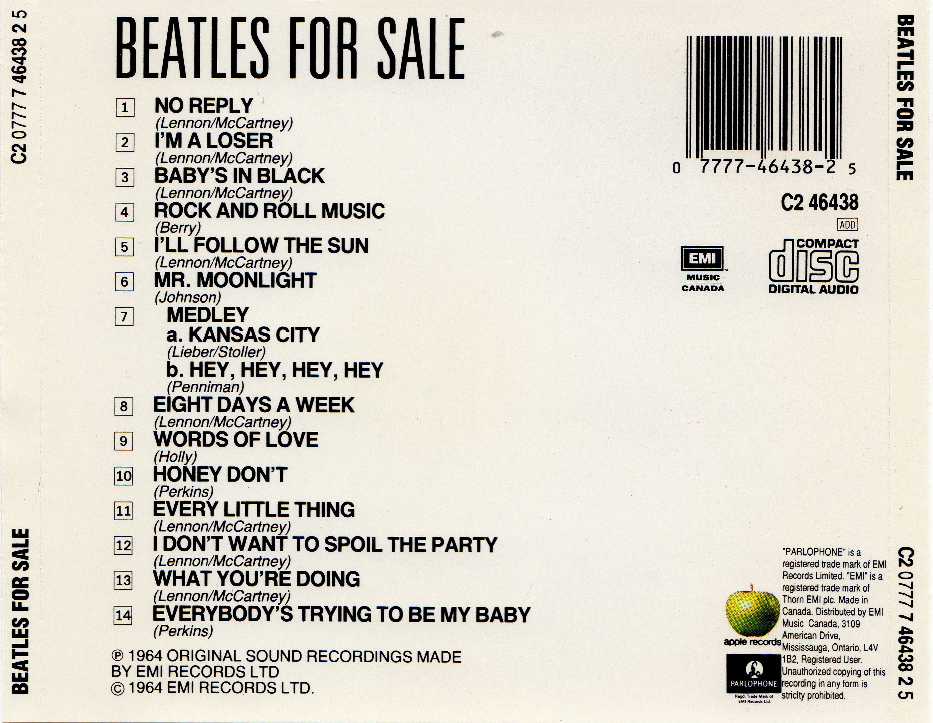 Beatles for Sale (1989)